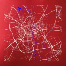 Olomouc - Mapa s vodními toky