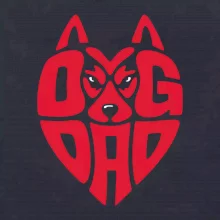 Dog dad nápis v hlavě