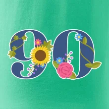 Květinové číslo kreslené - 90