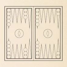 Backgammon černobílý
