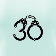 Narozeninové tričko pro policajta - pouta 30