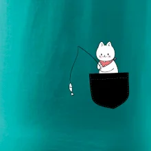 Kočka s rybou v kapse