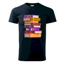 Knihomol stojící knihy