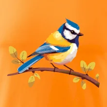 Sýkorka modřinka kreslená