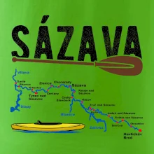 Mapa řeky Sázavy