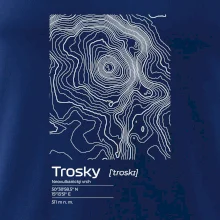Trosky - vrstevnice v obdélníku