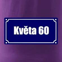 Jméno a věk - uliční cedule - modrá
