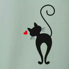 Zamilovaná kočka zezadu