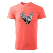 Kohout kreslený černobílý