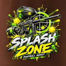 Neonový zásah splash zone paintball
