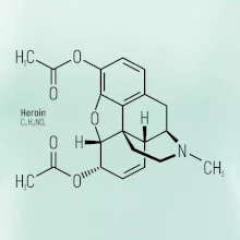 Molekulární struktura Heroin