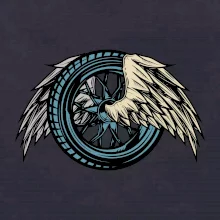 Moto kolo s křídly