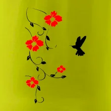 Květina a ptáček