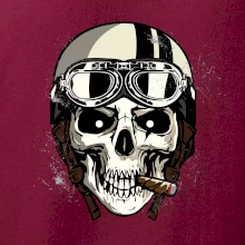 Motorkářská helma a doutník