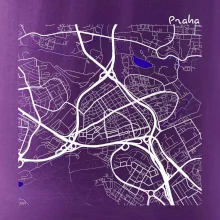 Praha - 14100 mapa s vodními toky