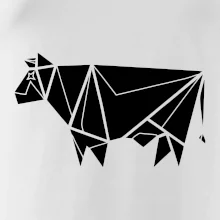 Origami kráva z boku