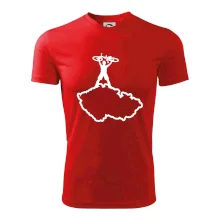 Mapa ČR - cyklista na prsou