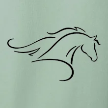Kůň - bežící silueta hlavy