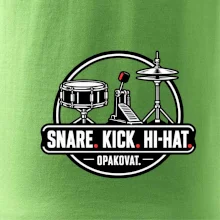 Snare kick hi-hat opakovat - bubenické trio