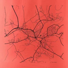 Mapy měst černobílé Turnov