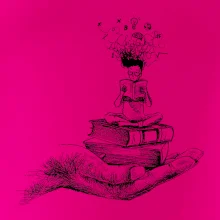 Čtenář - ruka kreslená