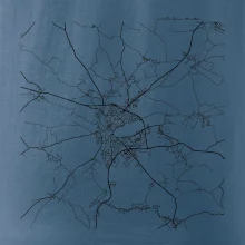 Černobílá mapa  Jindřichův Hradec (37701)