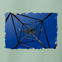 Stožár vysokého napětí zespodu