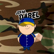 Jsem ďábel doručovatel modro žlutý