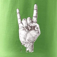 Rocková ruka kreslená