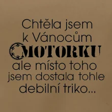 Chtěla jsem dostat motorku - Vánoce