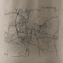 Mapy měst černobílé Pardubice