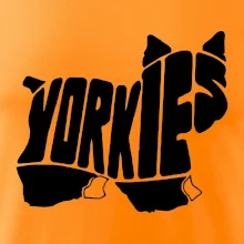 Jorkšírský teriér - Yorkie - Nápis v těle Jorkšírský teriér - Yorkie - Nápis v těle