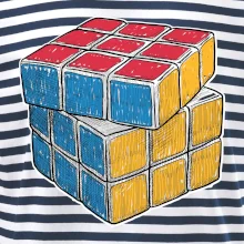 Rubikova kostka kreslená