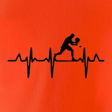 EKG stolní tenista stojící