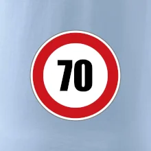 Dopravní značka - omezení rychlosti 70