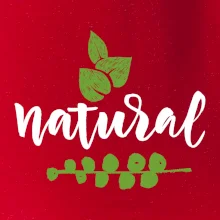 Natural - nápis v listech