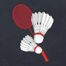 Badminton - pálka a košík