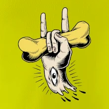 Rocková ruka kost a oko