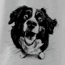 Černobílá karikatura Bernský salašnický pes