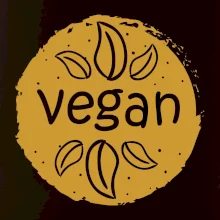 Vegan hnědá kruh