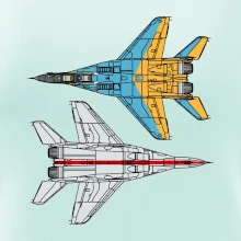 Mig 29 Fulcrum ze spoda a ze zhora