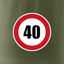 Dopravní značka - omezení rychlosti 40