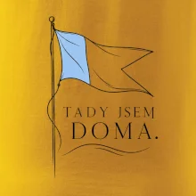 Tady jsem doma potápěčská vlajka Alfa s modrým polem