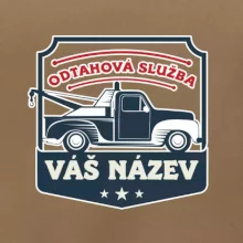Odtahová služba - erb - červený nápis