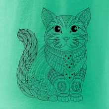 Kočka sedící mandala