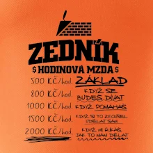 Hodinová mzda zedník