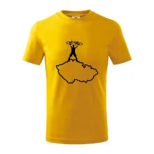 Mapa ČR - cyklista na prsou