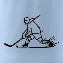 Kreslený hokejista tučnou fixou