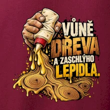 Vůně dřeva a zaschlýho lepidla - kapající lepidlo a letokruhy