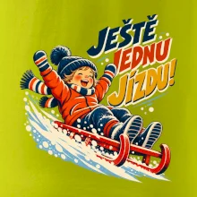 Rodinná vánoční trička - Ještě jednu jízdu dítě sáňkování